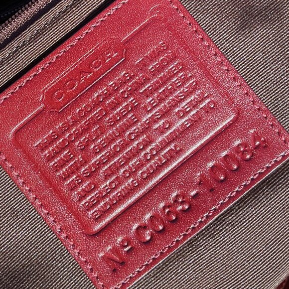 Coach gallery suede burgundy 10084 Lunch tote bag purse - Picture 3 of 7